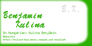 benjamin kulina business card